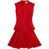 Givenchy Knit Peplum Flare Dress in Red - Lyst