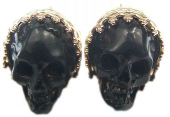 Jolita Jewellery Black Skull Studs - Lyst