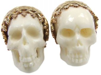 Jolita Jewellery White Skull Studs - Lyst