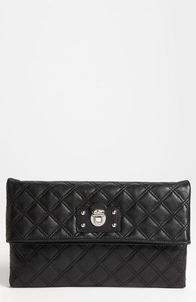 Marc Jacobs Sandy Leather Shoulder Bag in Black (black/ nickel) - Lyst