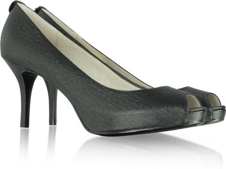 Michael Kors Michael Flex Open Toe Pump in Black (jet) - Lyst