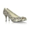 Michael Kors Michael Flex Pythonembossed Open Toe Platform Pump in Animal (jet) - Lyst