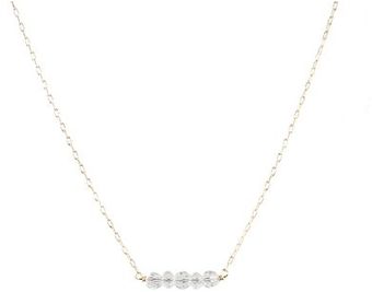 Peggy Li Swarovski Slice Necklace Gf - Lyst