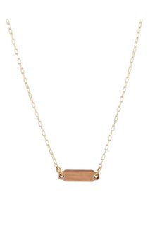 Peggy Li Tiny Rose Bar Necklace Gf - Lyst