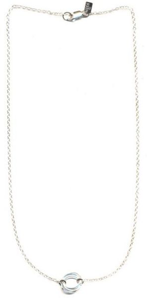 Peggy Li Single Clustered Circle Necklace Ss - Lyst