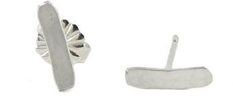 Peggy Li Tiny Bar Earrings  - Lyst
