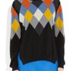 Stella Mccartney Argyleintarsia Wool and Cashmereblend Sweater in Multicolor (black) - Lyst