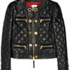Moschino Quilted Leather Jacket in Black - Lyst