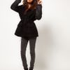 Asos Collection Asos Leopard Ears Parka in Black - Lyst