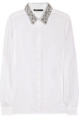 Maje Sibel Crystalembellished Cotton Shirt