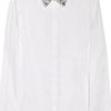 Maje Sibel Crystalembellished Cotton Shirt in White - Lyst