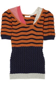 Michael Van Der Ham Contrastpaneled Striped Cashmereblend Sweater - Lyst