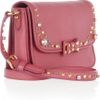 Miu Miu Embellished Leather Shoulder Bag in Pink - Lyst