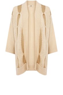 Oasis Sparkle Cable Cardi - Lyst