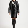 Alexander Wang Hybrid Lacquered Coat in Black - Lyst