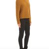 Alexander Wang Large Embossed Long Sleeve Crewneck Sweater in Brown (mustard) - Lyst
