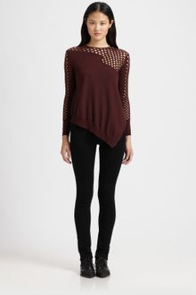 Alexander Wang Wool Fishnet Sweater - Lyst