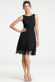Ann Taylor Tiered Strips Sleeveless Dress - Lyst
