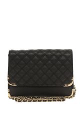 Asos Quilted Metal Corner Across Body Bag