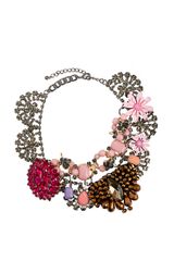 Asos Premium Jewelled Flower Collar Necklace