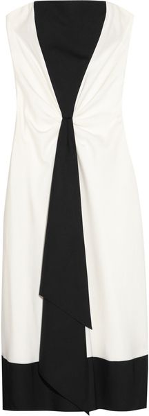 Azzaro Jauris Corseted Twotone Silk Dress - Lyst