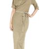 Donna Karan New York Draped Washed Stretch Linen Dress in Beige (sand) - Lyst