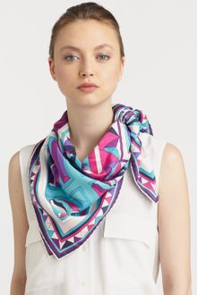 Emilio Pucci Silk Cnosso Square Scarf - Lyst