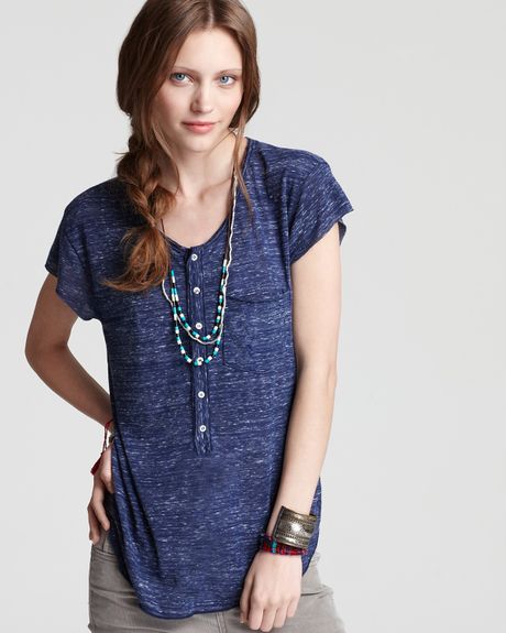 Free People Tee Ex Boyfriend in Blue (navy heather) - Lyst