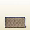 Gucci Usa Gg Flag Collection Zip Around Wallet in Blue (beige) - Lyst