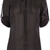 Karen Millen Coated Fabric Shirt in Black - Lyst