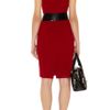 Karen Millen 40s Draped Crepe Dress in Red - Lyst