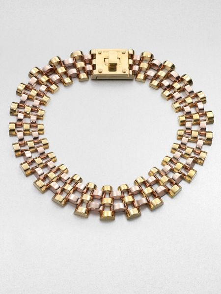 Michael Kors Deco Link Necklace in Gold - Lyst