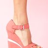 Nasty Gal Electric Platform Wedge in Pink (coral) - Lyst