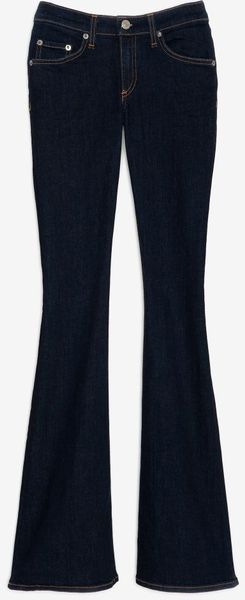 Rag & Bone Exclusive Midrise Indigo Wash Flared Skinny Jeans in Blue (denim) - Lyst
