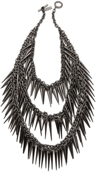 Robert Rodriguez Multi Layered Spike Necklace - Lyst