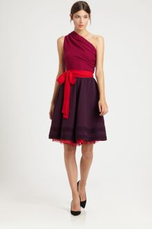 Sophie Theallet Asymmetrical Wool Crepe Dress - Lyst