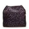 Stella Mccartney Falabella Faux Suede Shoulder Bag in Gray (leopard) - Lyst