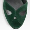 Stuart Weitzman Riseup Suede Ankle Strap Wedge Sandals in Green - Lyst