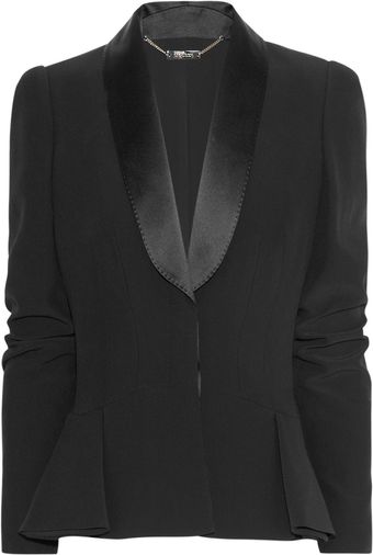 Alexander McQueen Satintrimmed Crepe Jacket - Lyst