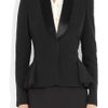 Alexander Mcqueen Satintrimmed Crepe Jacket in Black - Lyst