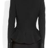 Alexander Mcqueen Satintrimmed Crepe Jacket in Black - Lyst