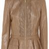 Alice By Temperley Page Lasercut Ruffled Leather Jacket in Brown (caramel) - Lyst