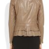 Alice By Temperley Page Lasercut Ruffled Leather Jacket in Brown (caramel) - Lyst