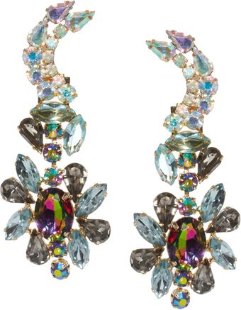 Asos Jewelled Moon Doorknocker Earrings with Detachable Stud - Lyst