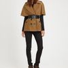 Burberry Wool Kimonosleeve Cape in Brown (black) - Lyst