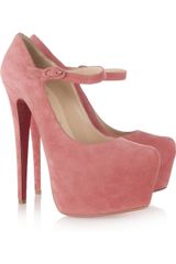 Christian Louboutin Lady Daf 160 Suede Platform Pumps