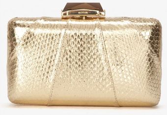 Kotur Preorder Espey Gold Minaudiere Clutch - Lyst