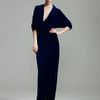 Lanvin Velvet Wrap Gown in Blue (purple) - Lyst
