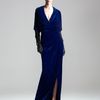 Lanvin Velvet Wrap Gown in Blue (purple) - Lyst