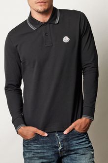 Moncler Tipped Collar Polo Top - Lyst